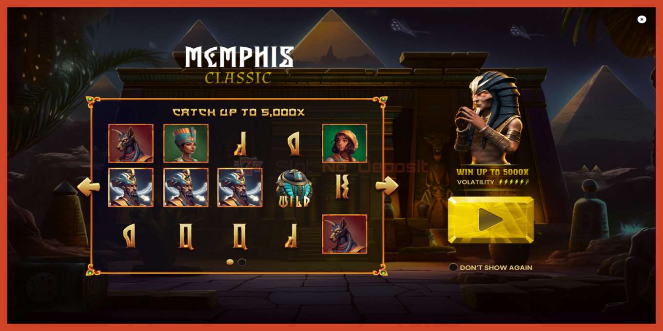 Slot screenshot: Memphis Classic no deposit, number - 1