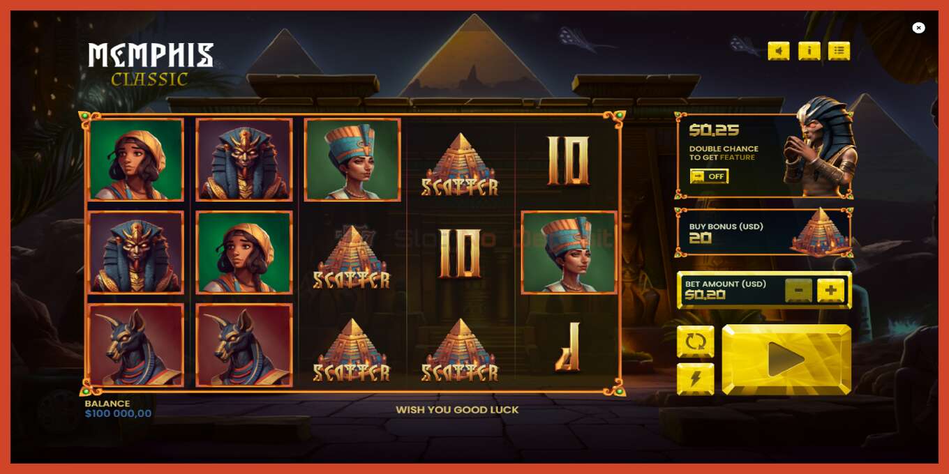 Slot screenshot: Memphis Classic no deposit, number - 2