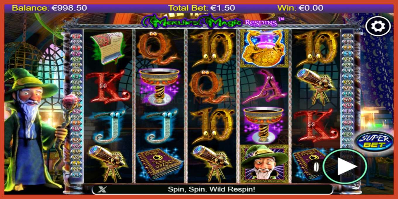 Slot screenshot: Merlin’s Magic Respins no deposit, number - 2