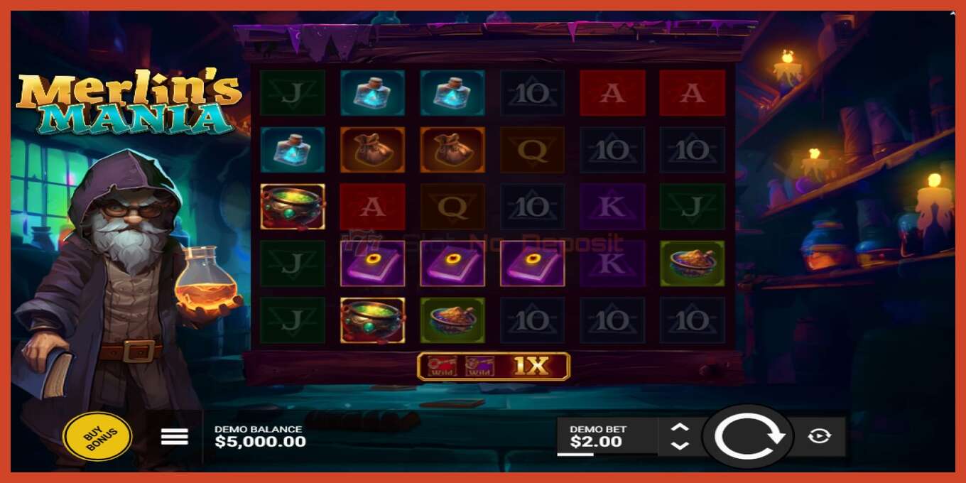 Slot screenshot: Merlins Mania no deposit, number - 1