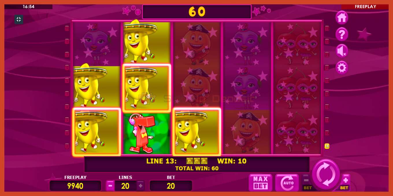 Slot screenshot: Merry Fruits no deposit, number - 3