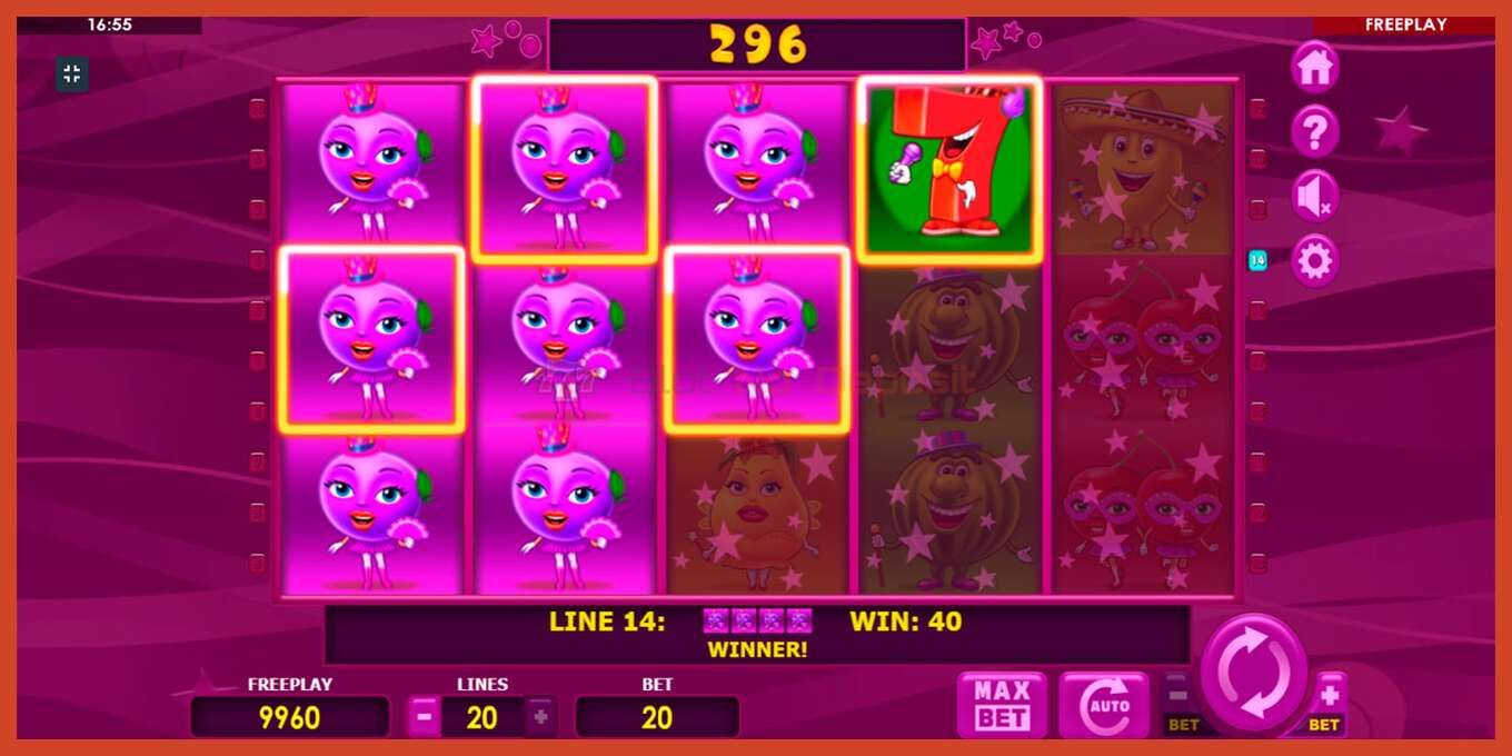 Slot screenshot: Merry Fruits no deposit, number - 4