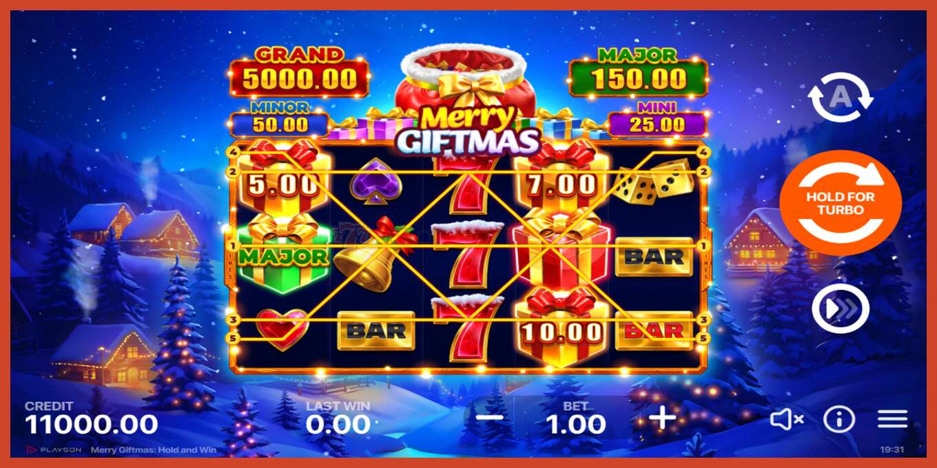 Slot screenshot: Merry Giftmas no deposit, number - 3