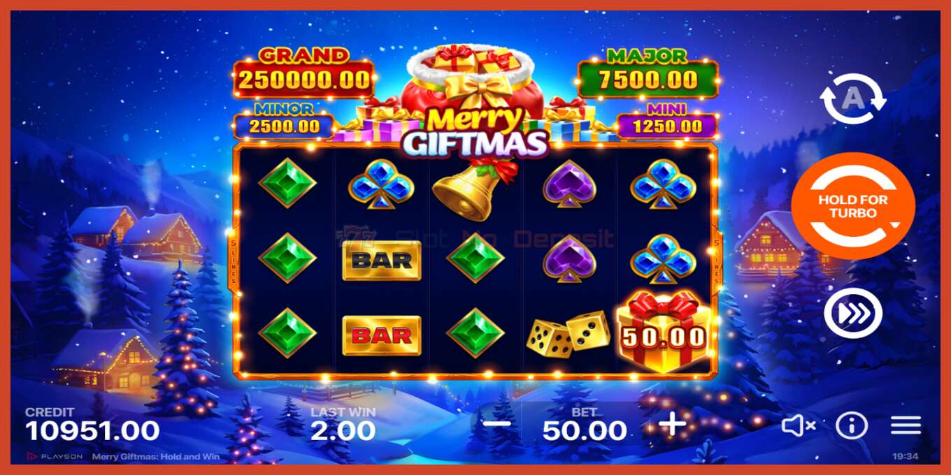 Slot screenshot: Merry Giftmas no deposit, number - 4