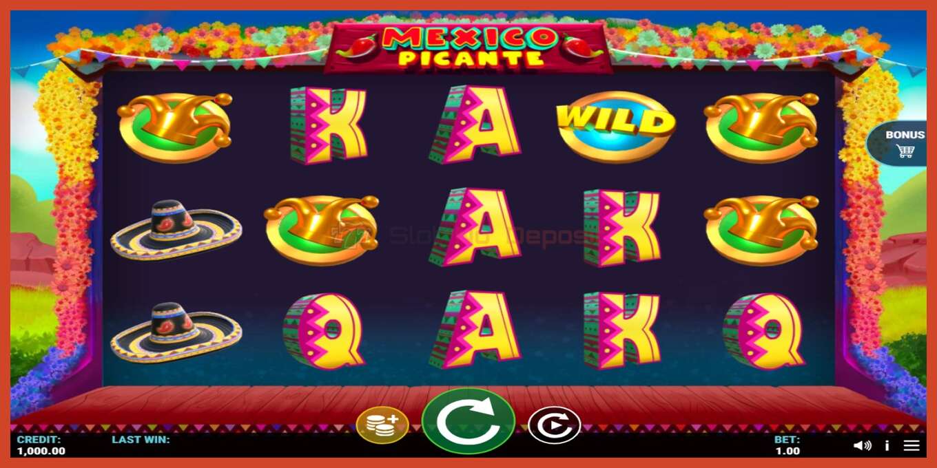 Slot screenshot: Mexico Picante Crazy Wild no deposit, number - 1