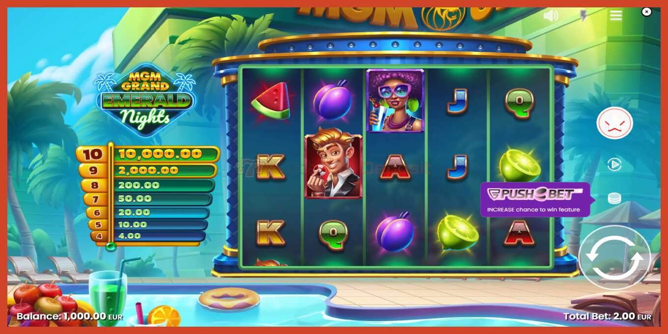 Slot screenshot: MGM Grand Emerald Nights nincs letét, szám - 2