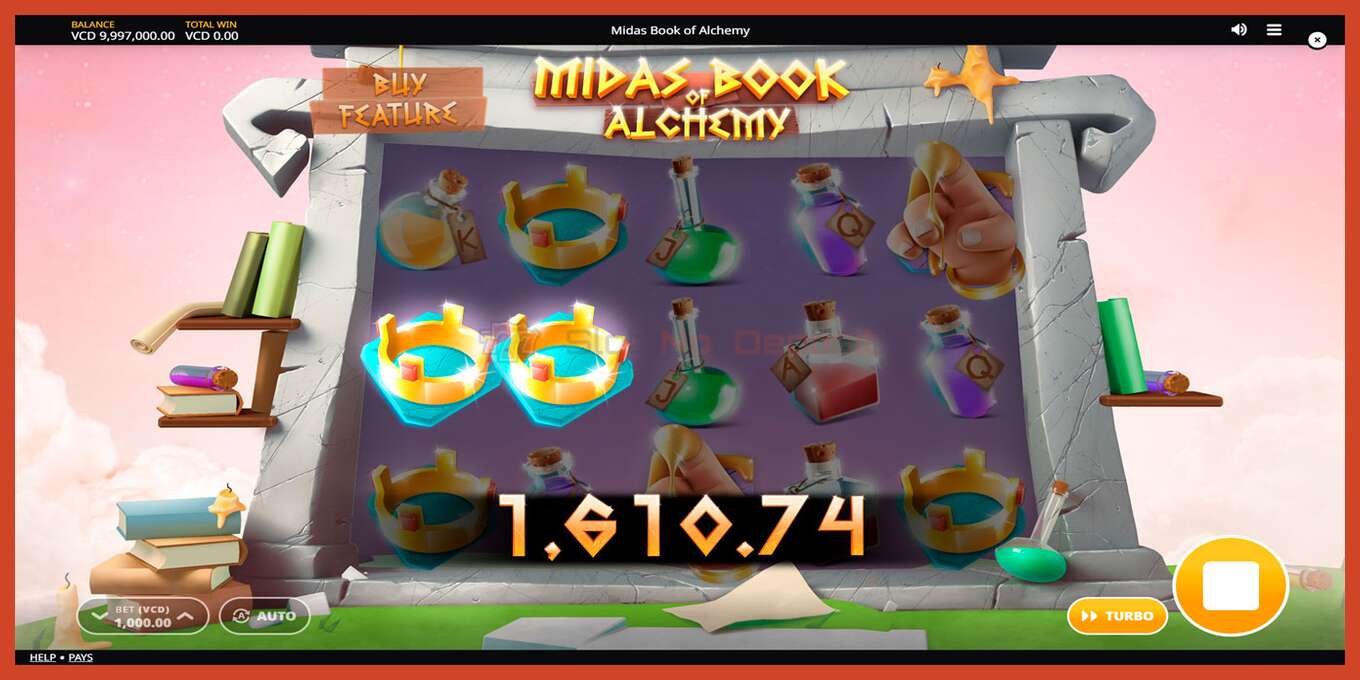 スロットのスクリーンショット: Midas Book of Alchemy デポジットなし, 番号 - 2