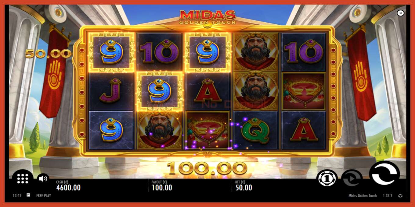 Slot screenshot: Midas Golden Touch no deposit, number - 3