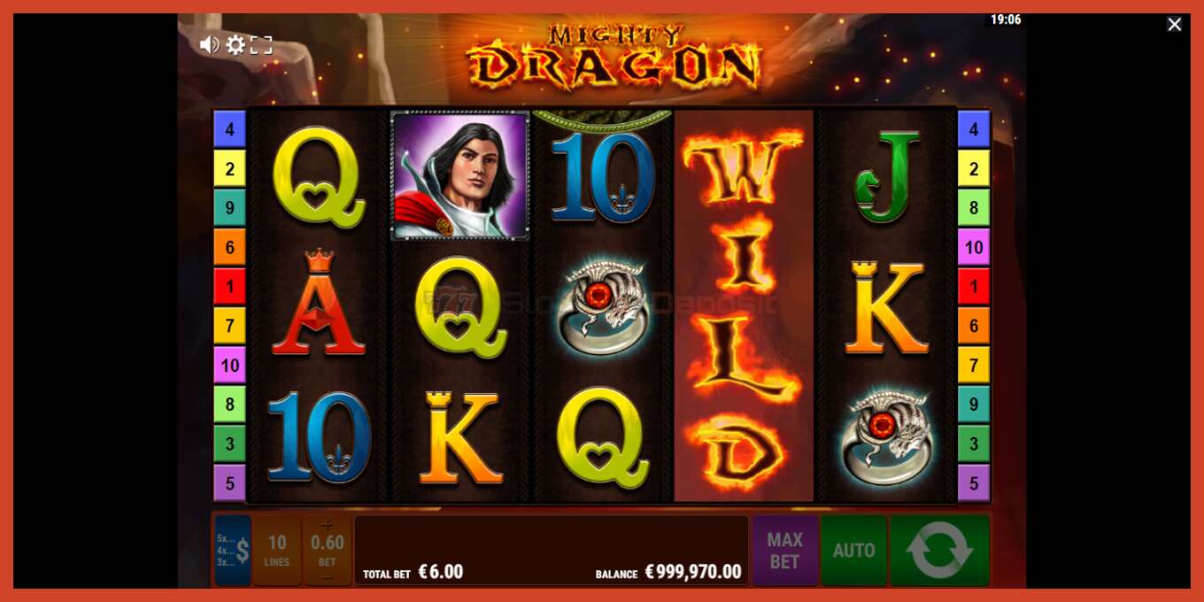 Slot screenshot: Mighty Dragon no deposit, number - 2