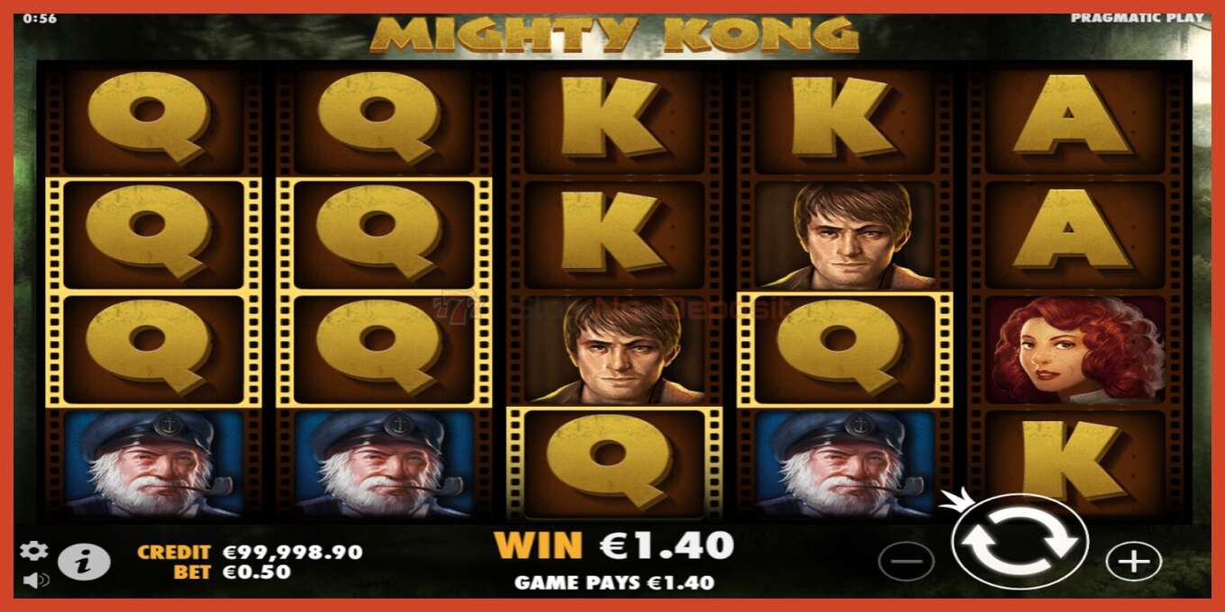 Slot screenshot: Mighty Kong no deposit, number - 3