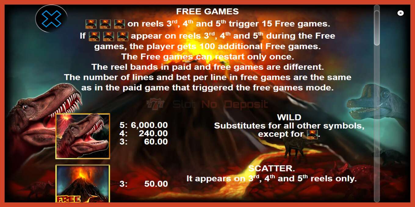 Slot screenshot: Mighty Rex no deposit, number - 5