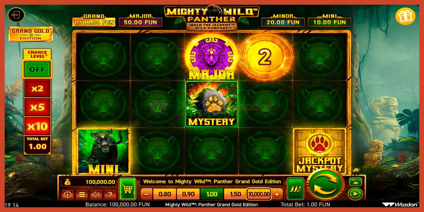 Captură de ecran pentru slot: Mighty Wild: Panther Grand Gold Edition fara depozit, număr - 1