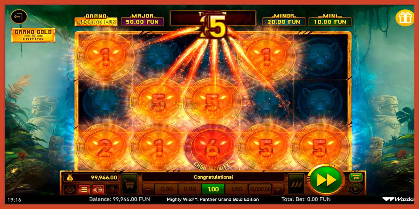 Captură de ecran pentru slot: Mighty Wild: Panther Grand Gold Edition fara depozit, număr - 2