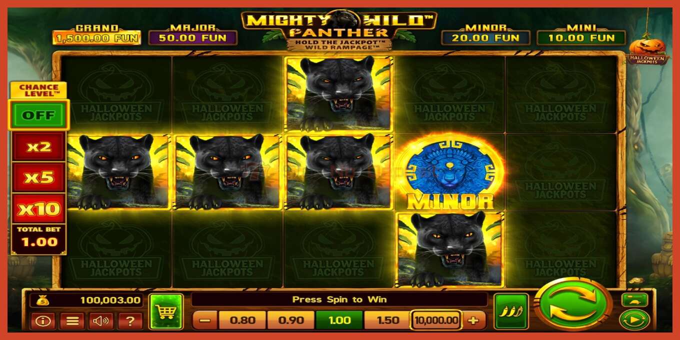 Екранна снимка на слота: Mighty Wild: Panther Grand Gold Edition Halloween Jackpots без депозит, номер - 2