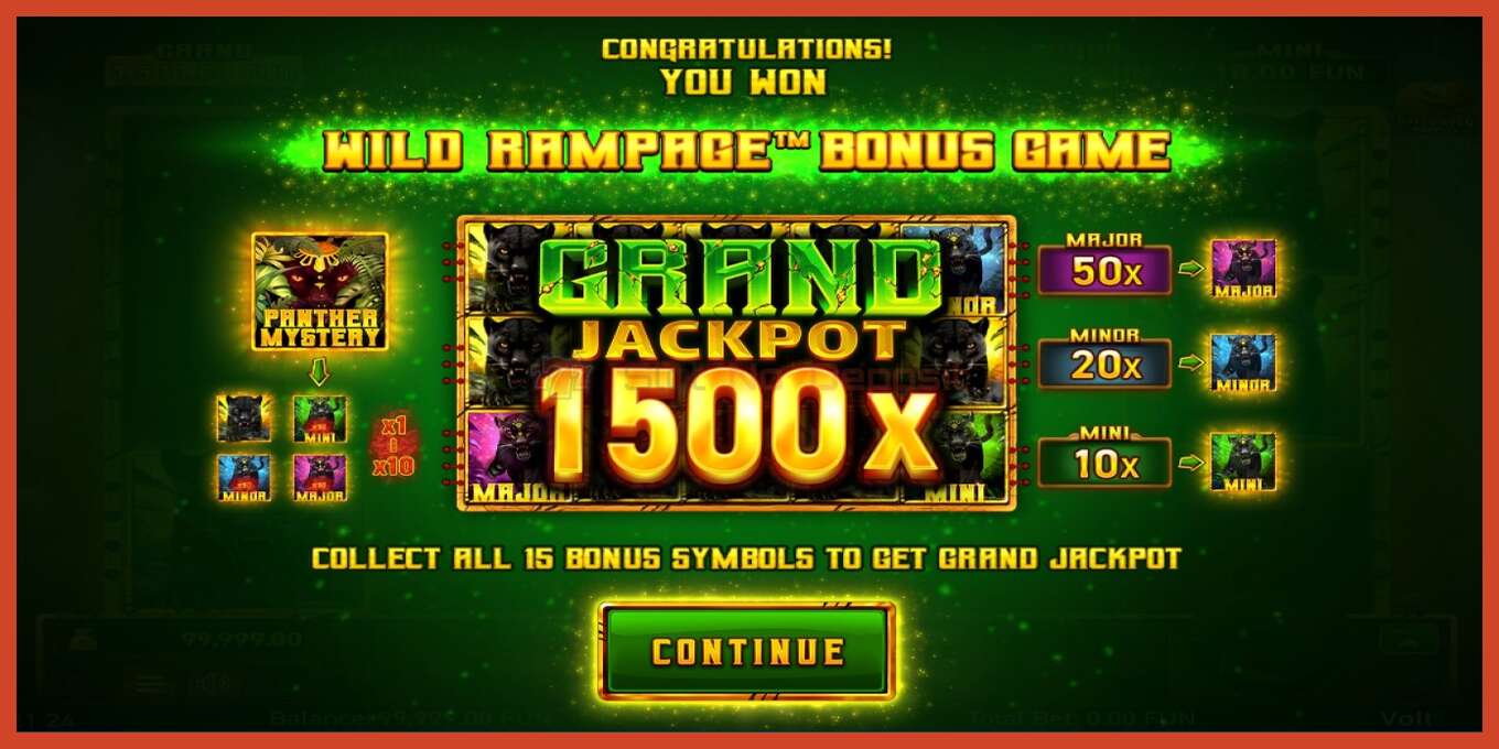 Екранна снимка на слота: Mighty Wild: Panther Grand Gold Edition Halloween Jackpots без депозит, номер - 3