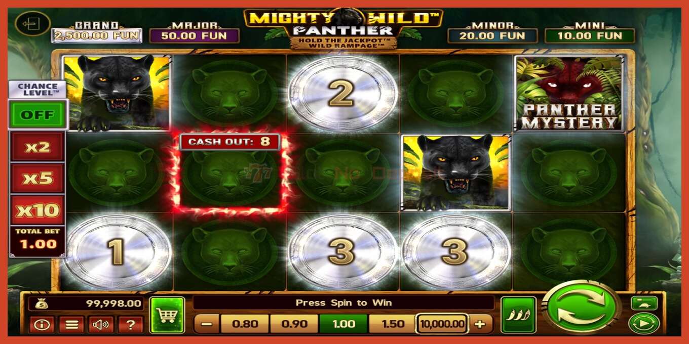 Ảnh chụp màn hình khe: Mighty Wild: Panther Grand Platinum Edition không có tiền đặt cọc, con số - 2