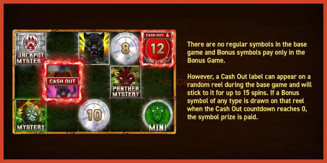 老虎机截图: Mighty Wild: Panther Grand Platinum Edition Halloween Jackpots 没有押金, 数字 - 3