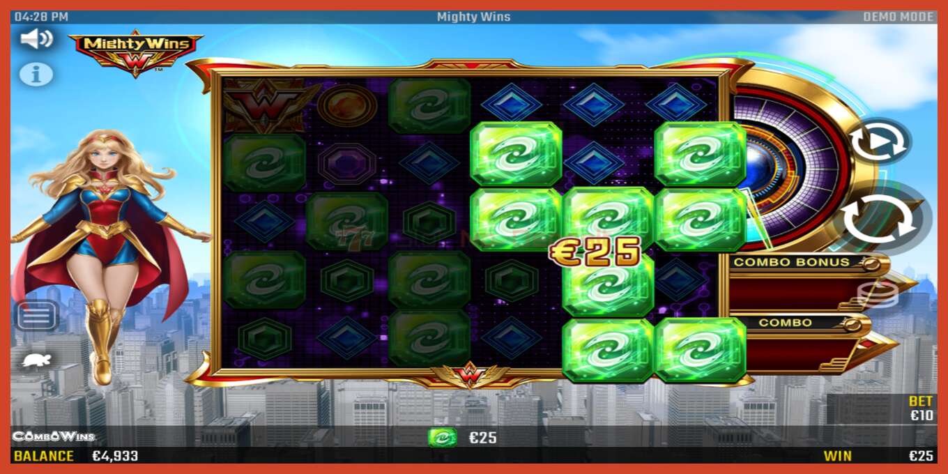 Slot screenshot: Mighty Wins no deposit, number - 3