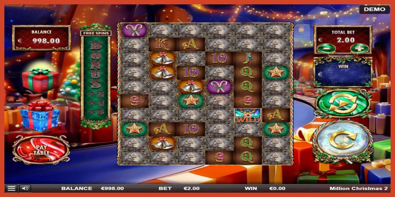 Slot screenshot: Million Christmas 2 no deposit, number - 2