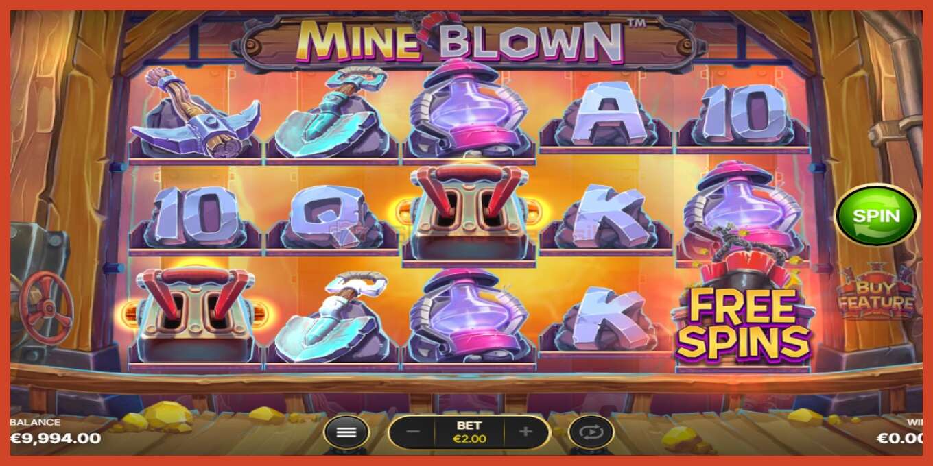 Slot screenshot: Mine Blown no deposit, number - 2