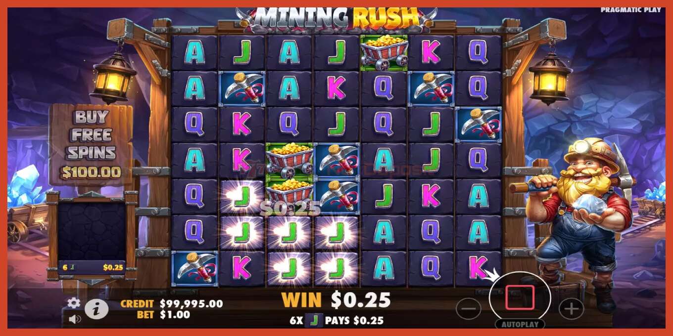 Slot screenshot: Mining Rush no deposit, number - 3