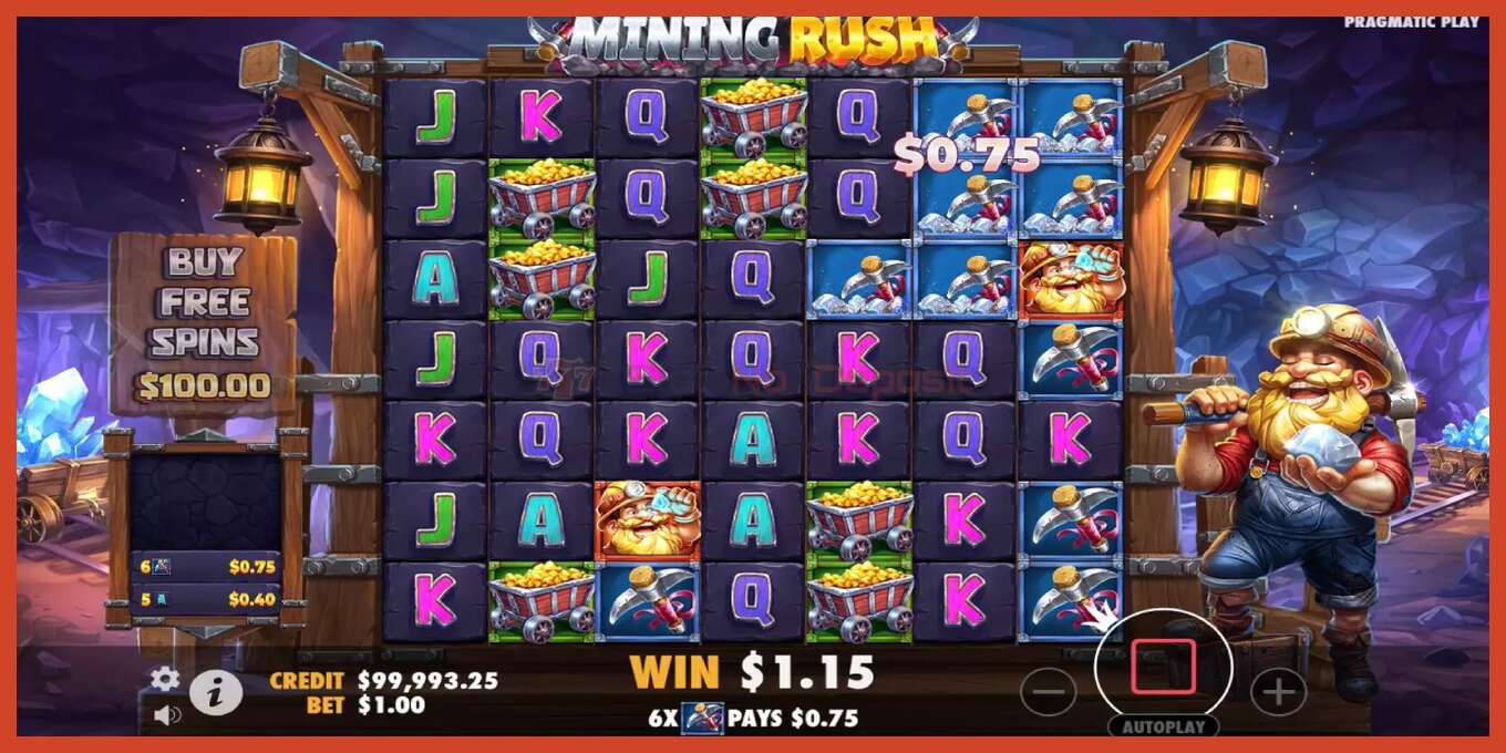 Slot screenshot: Mining Rush no deposit, number - 4