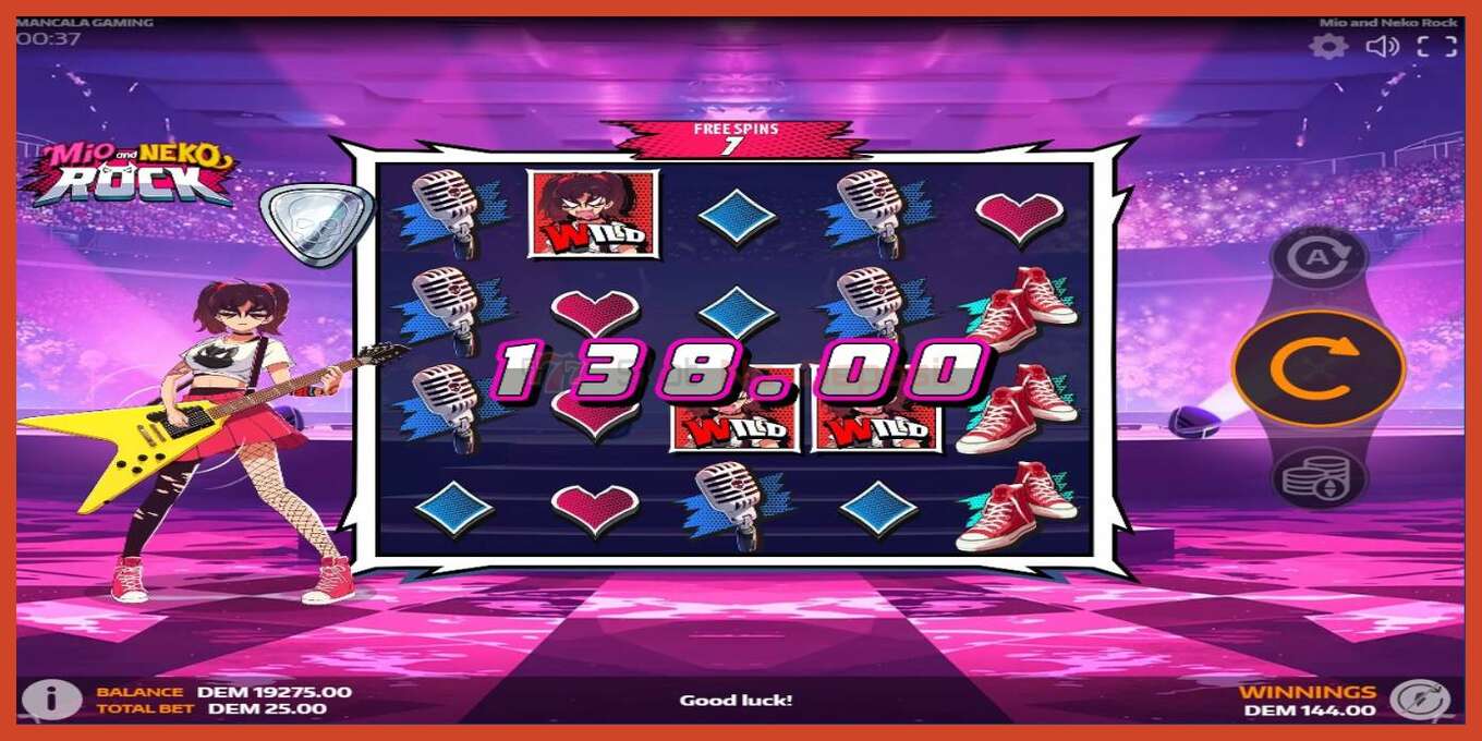 Slot screenshot: Mio and Neko Rock no deposit, number - 3