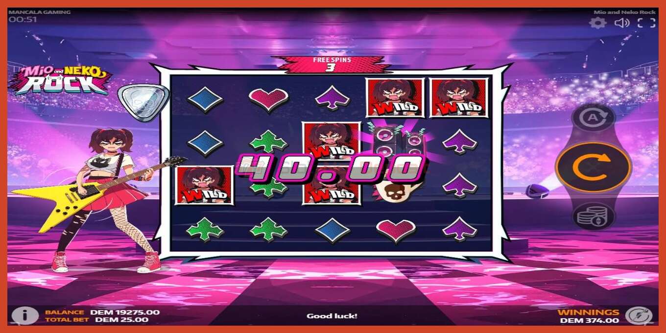 Slot screenshot: Mio and Neko Rock no deposit, number - 4