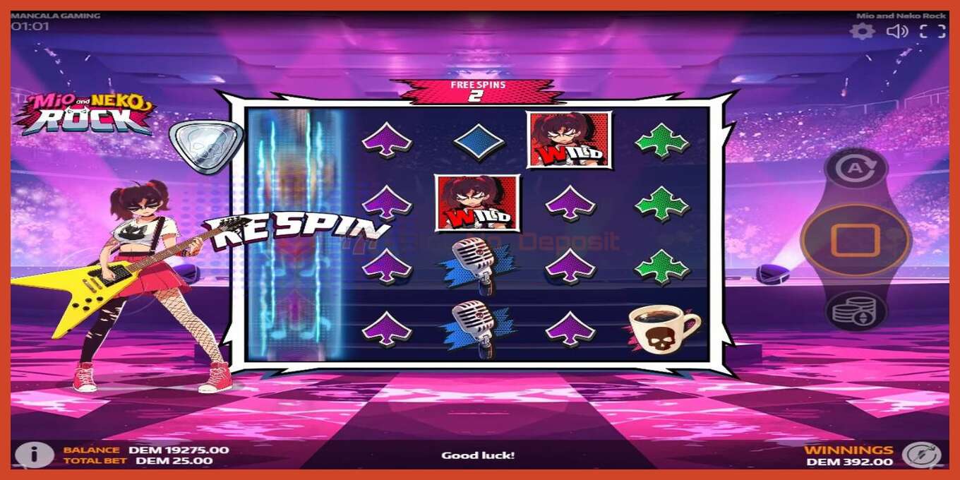 Slot screenshot: Mio and Neko Rock no deposit, number - 5