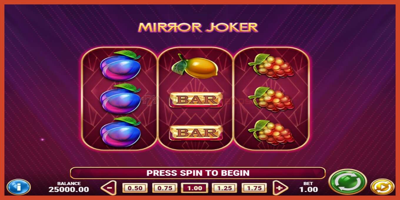 Slot screenshot: Mirror Joker bez depozita, broj - 1