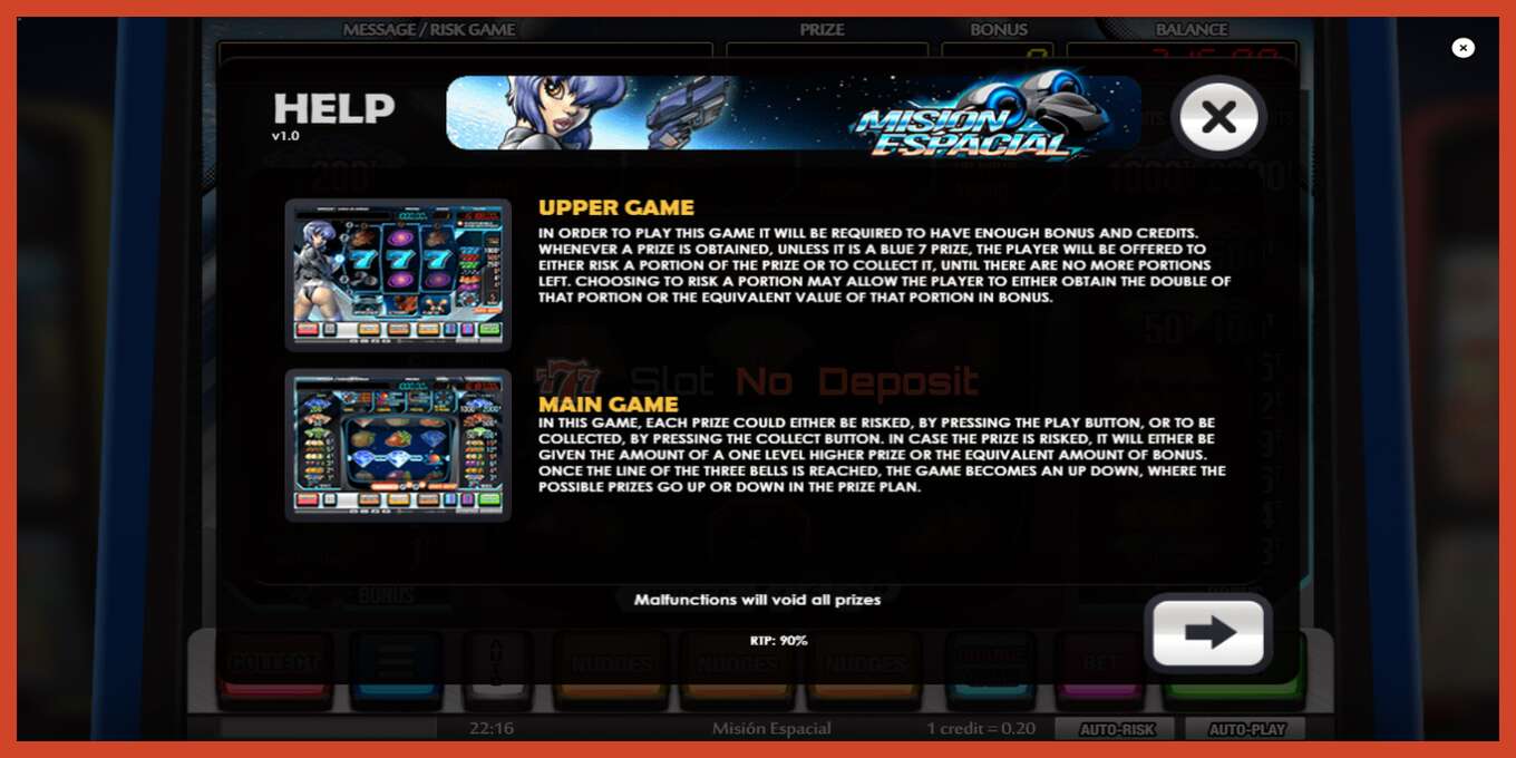 Slot screenshot: Mision Espacial no deposit, number - 5