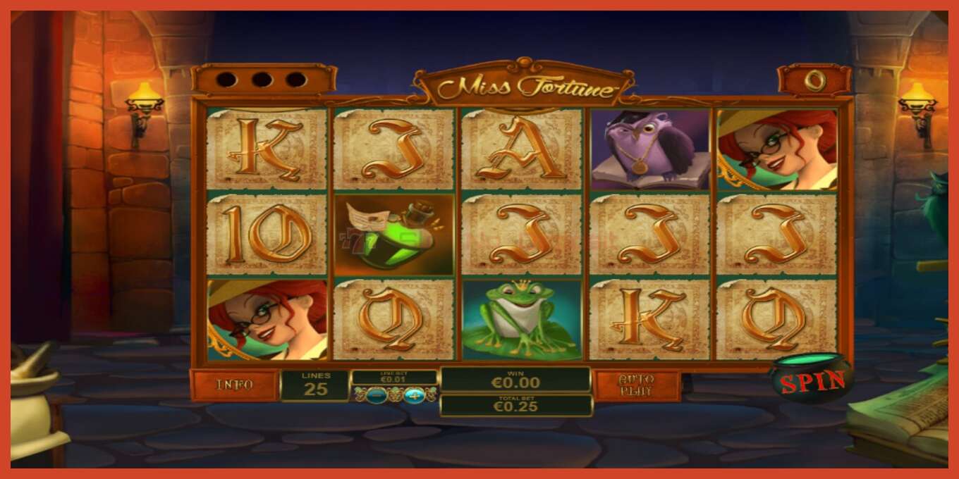 Slot screenshot: Miss Fortune no deposit, number - 1