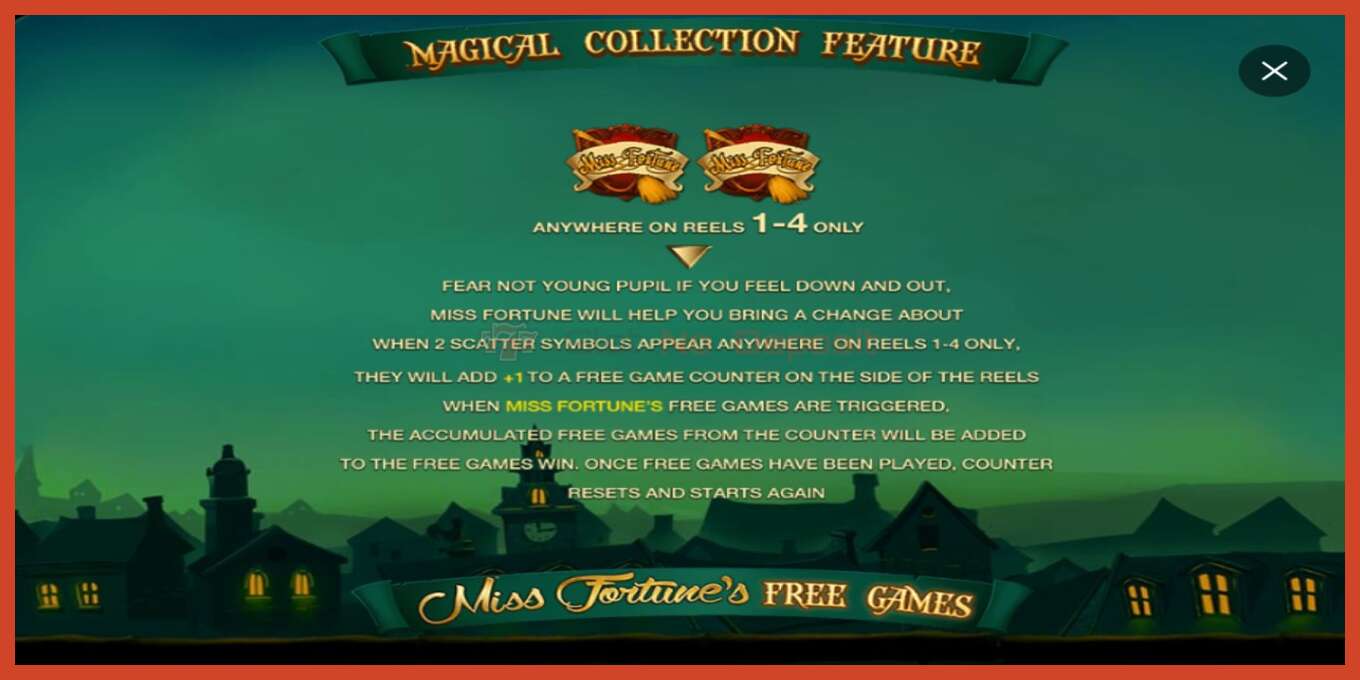 Slot screenshot: Miss Fortune no deposit, number - 5