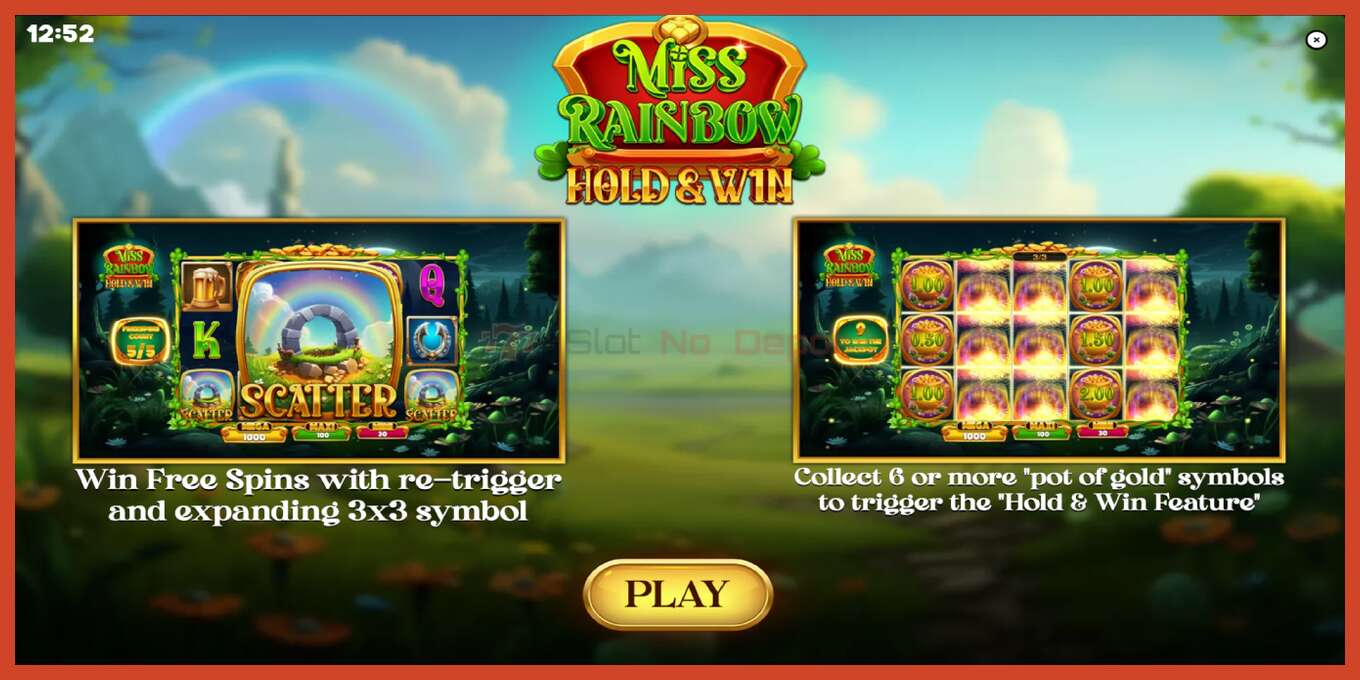 Слот скриншоты: Miss Rainbow: Hold & Win депозит жоқ, саны - 1