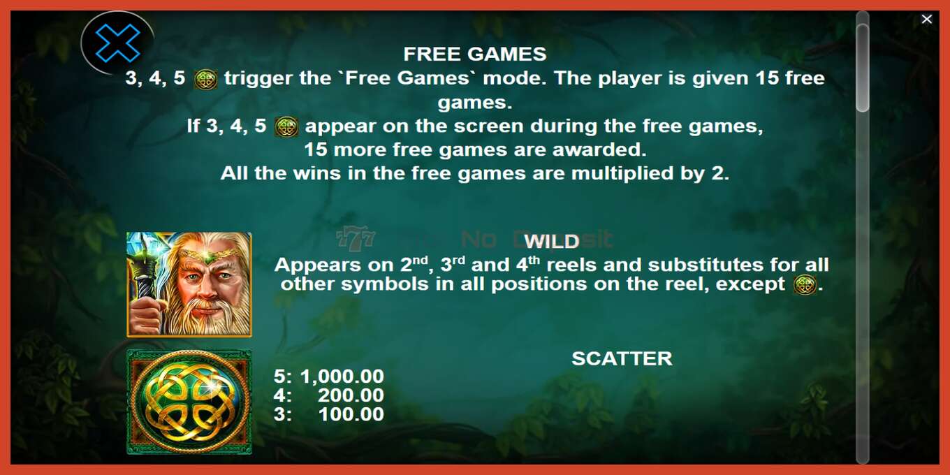 Slot screenshot: Misty Forest no deposit, number - 5