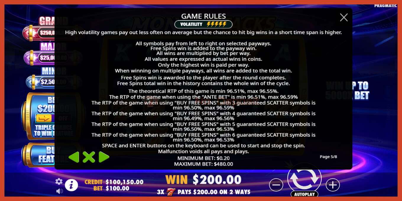 Captură de ecran pentru slot: Money Blitz fara depozit, număr - 7