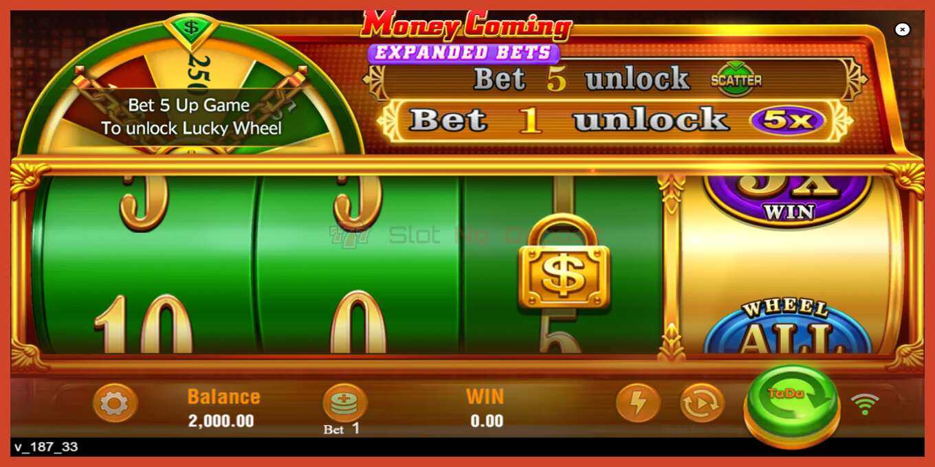 Slot screenshot: Money Coming 2 – Expanded Bets no deposit, number - 2