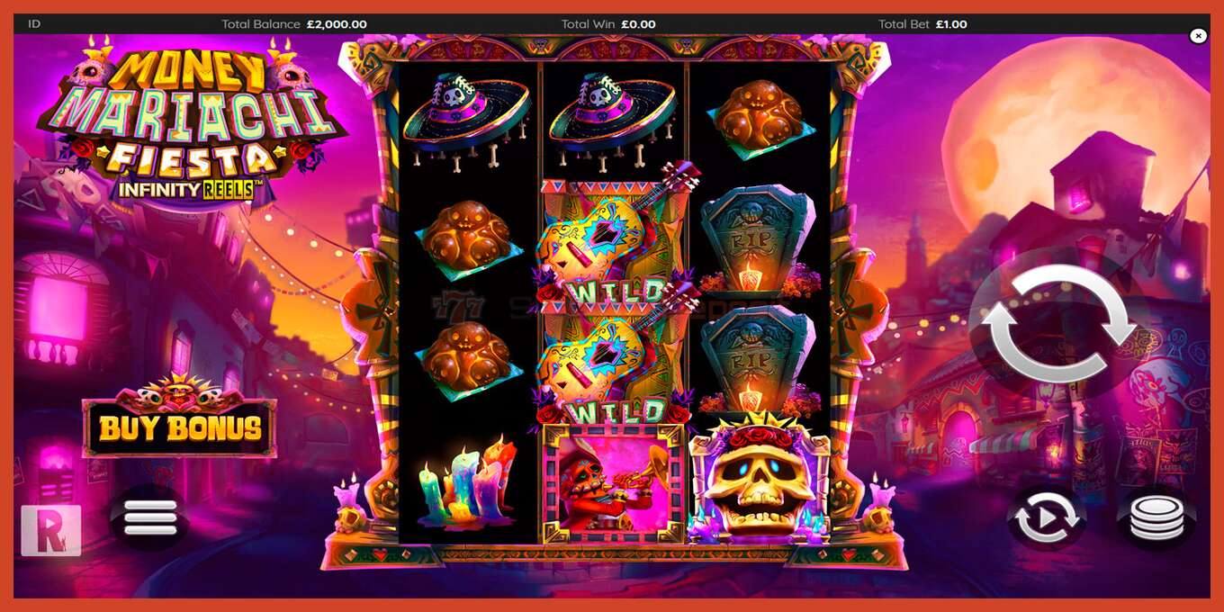 Slot screenshot: Money Mariachi Fiesta Infinity Reels no deposit, number - 1