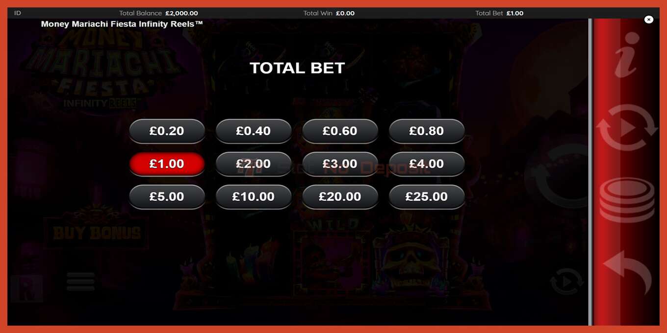 Slot screenshot: Money Mariachi Fiesta Infinity Reels no deposit, number - 7