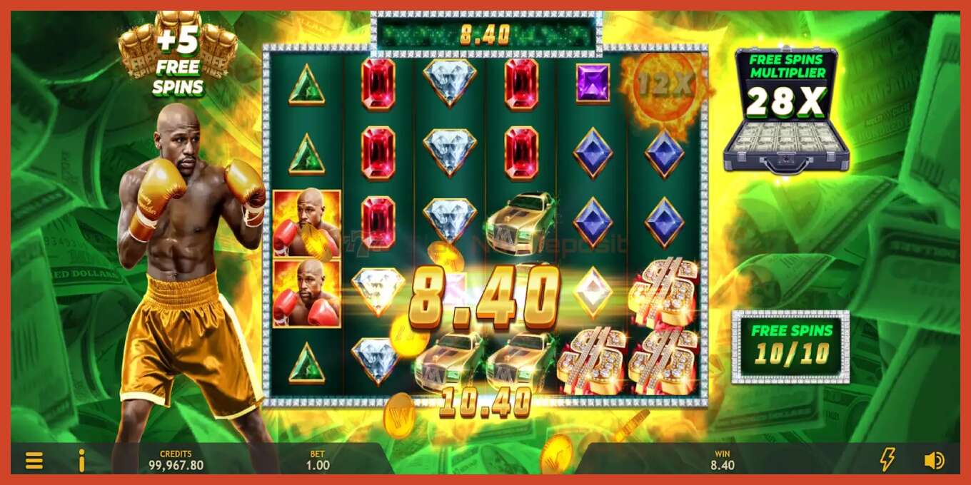 Slot screenshot: Money Mayweather no deposit, number - 3