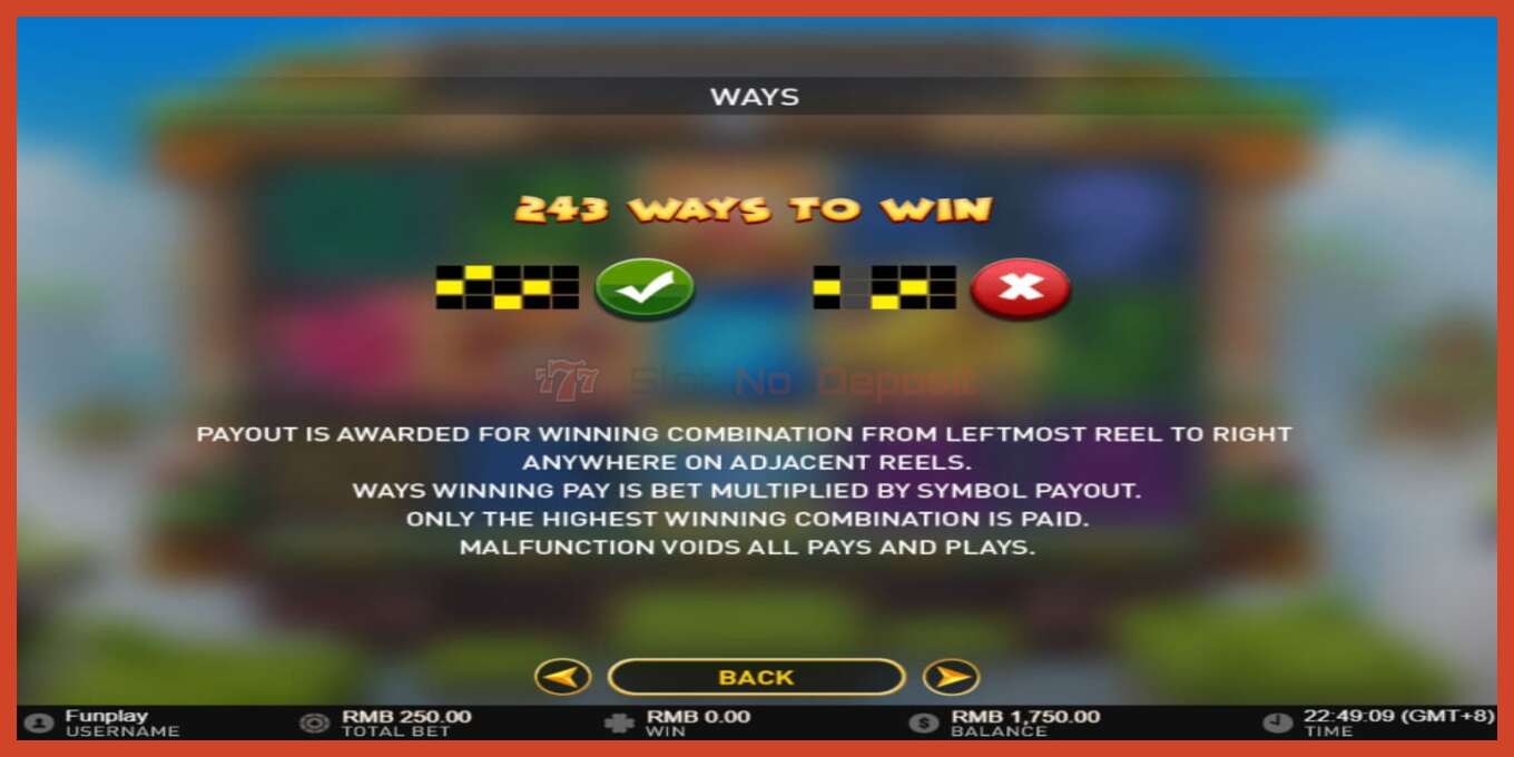 Slot screenshot: Money Monkey no deposit, number - 6