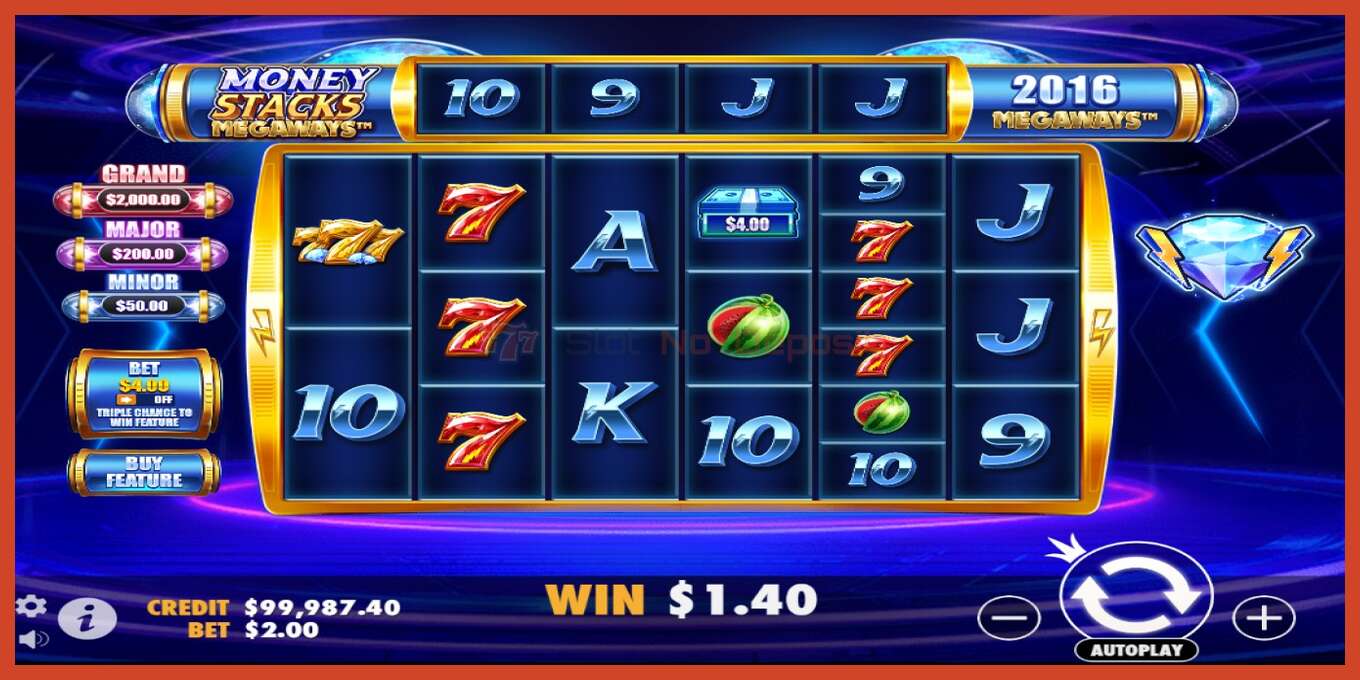 Slot screenshot: Money Stacks Megaways no deposit, number - 2