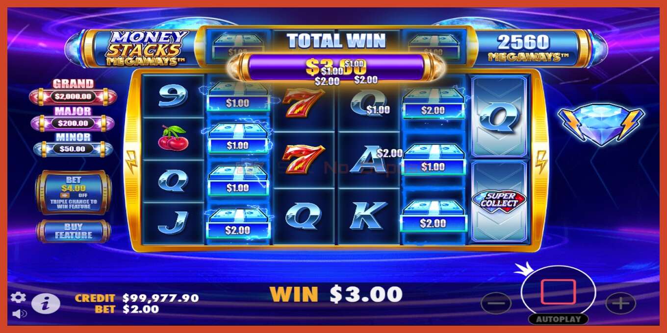 Slot screenshot: Money Stacks Megaways no deposit, number - 3