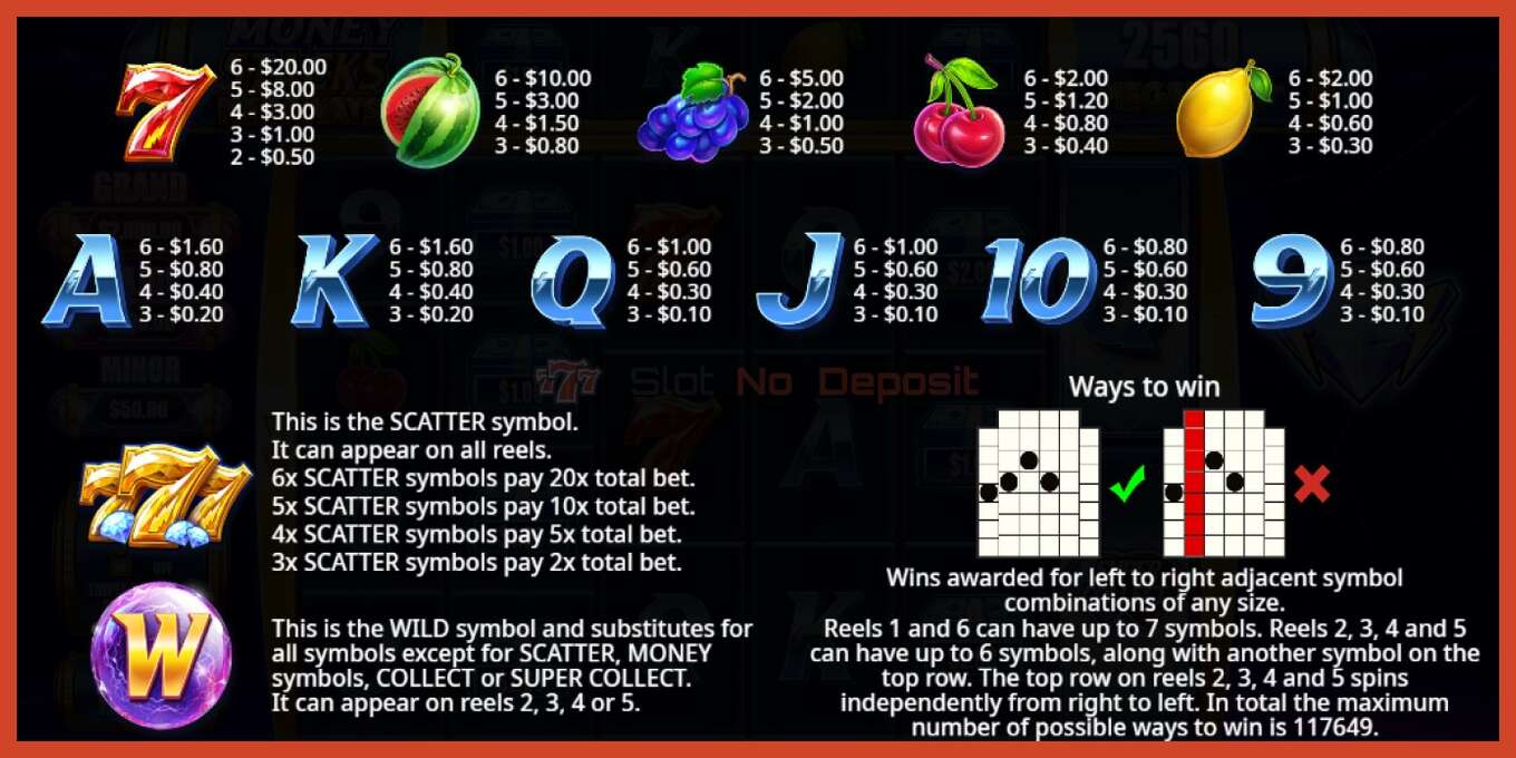 Slot screenshot: Money Stacks Megaways no deposit, number - 4