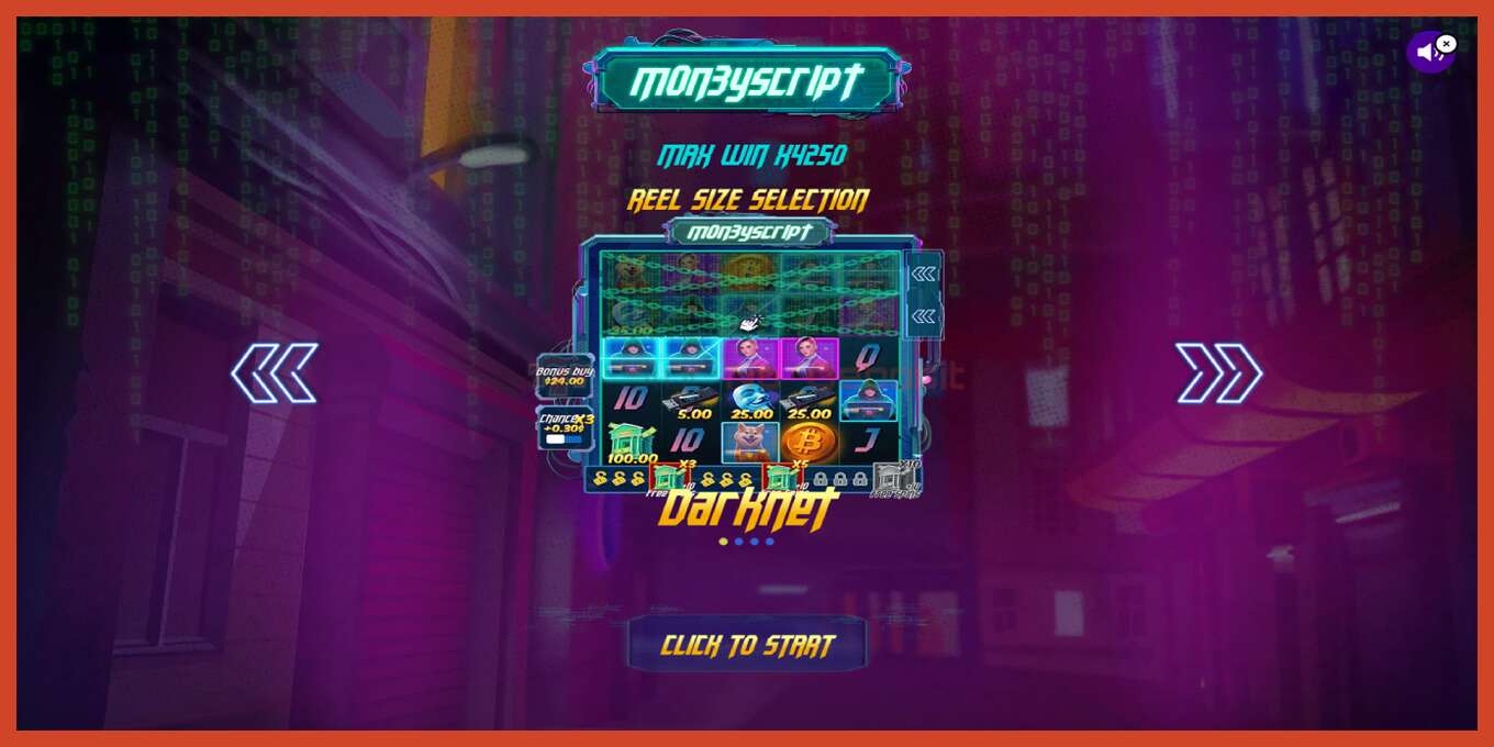 Slot screenshot: MoneyScript no deposit, number - 1