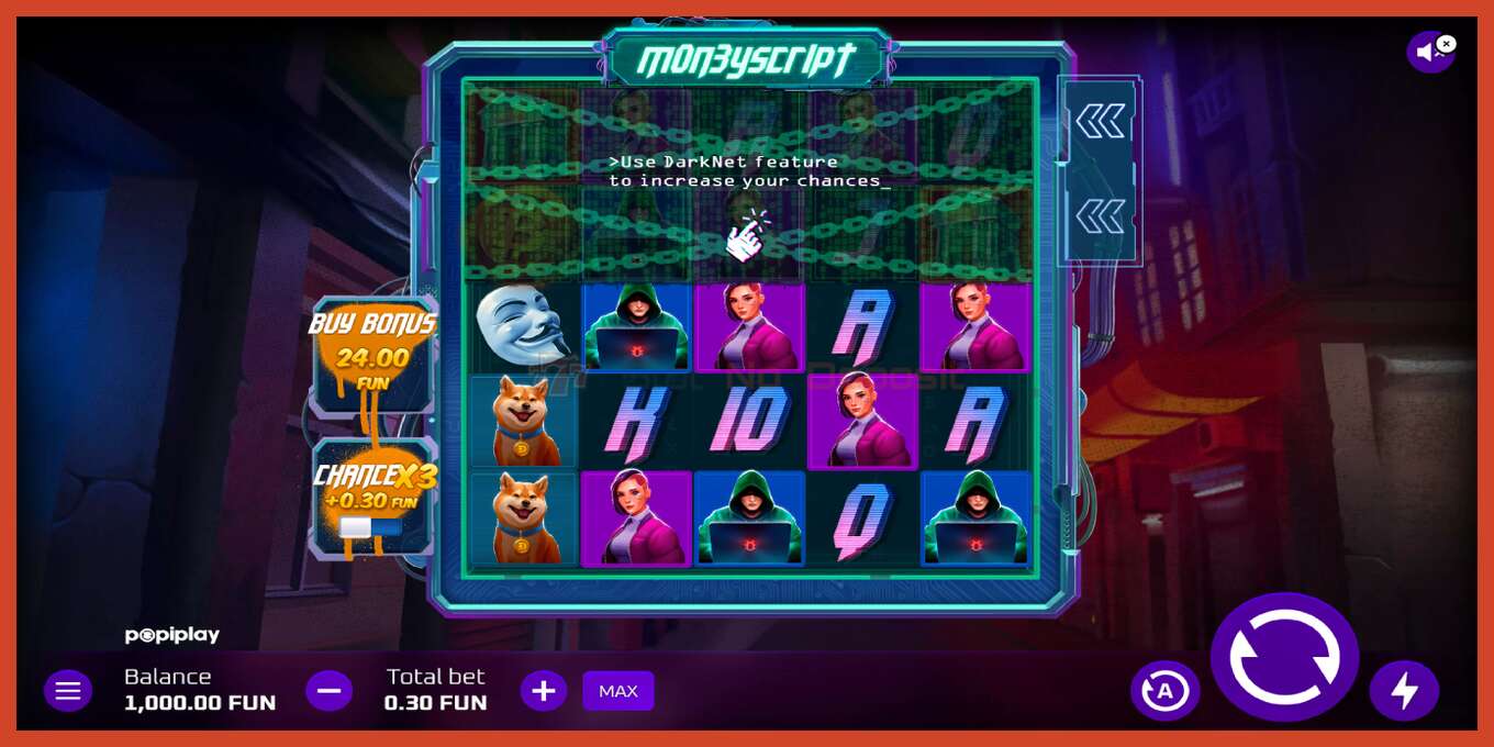 Slot screenshot: MoneyScript no deposit, number - 2