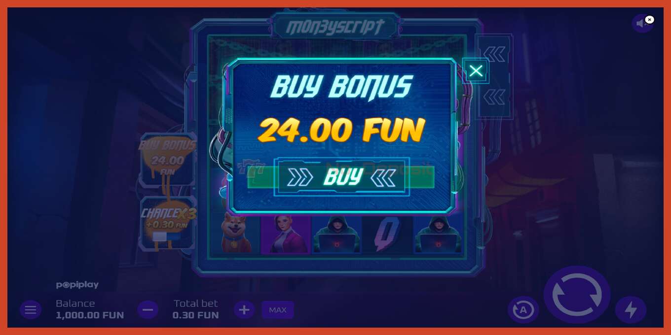 Slot screenshot: MoneyScript no deposit, number - 3