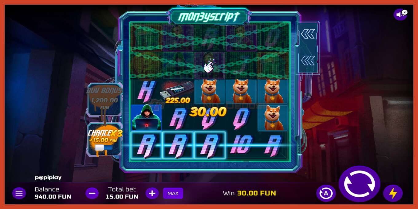 Slot screenshot: MoneyScript no deposit, number - 4