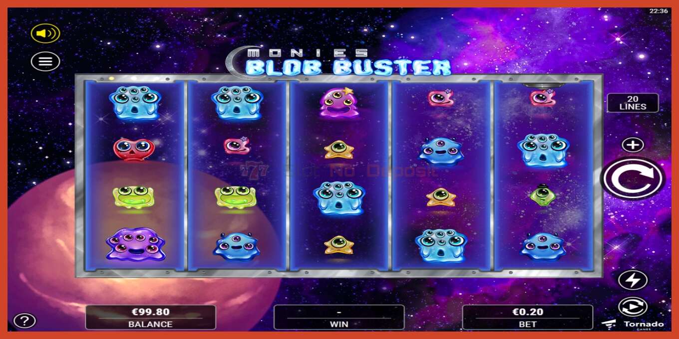 Slot screenshot: Monies Blob Buster no deposit, number - 2