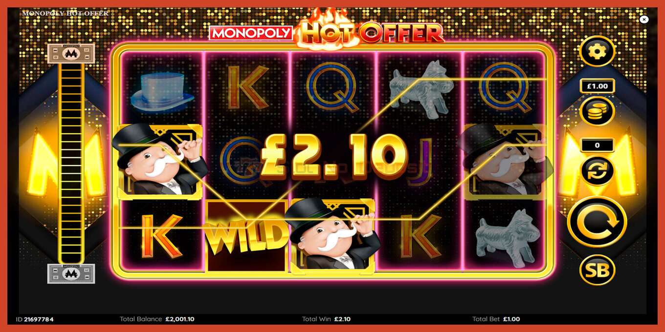 Tangkapan skrin slot: Monopoly Hot Offer tiada deposit, nombor - 2